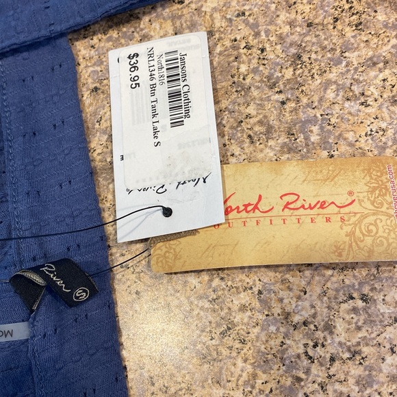 NWT North River Outfitters Button Tank Small Lake Blue - Picture 3 of 13